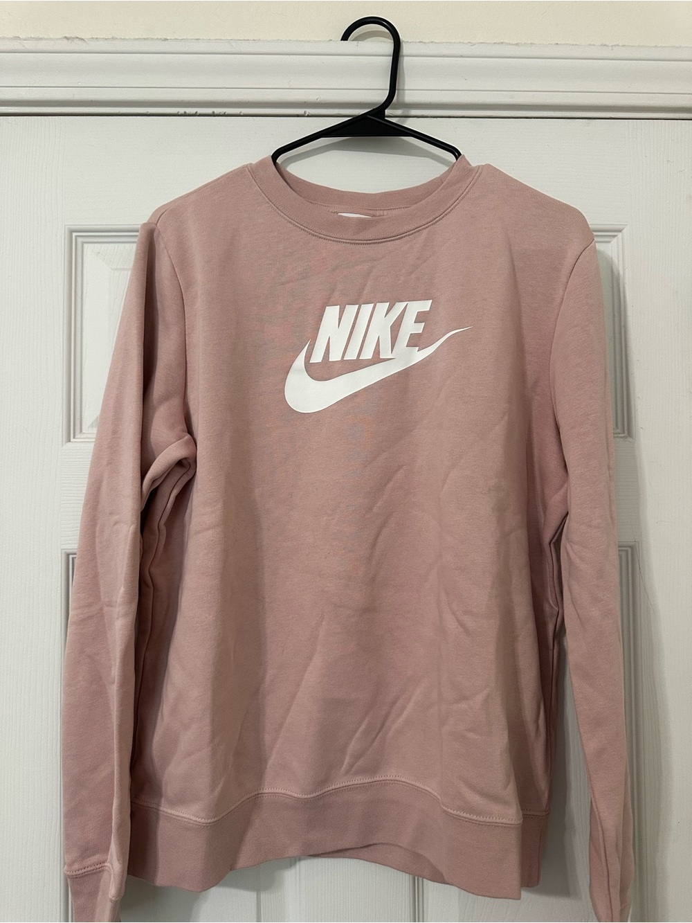 Nike Pink Crewneck Sweatshirt with White Logo